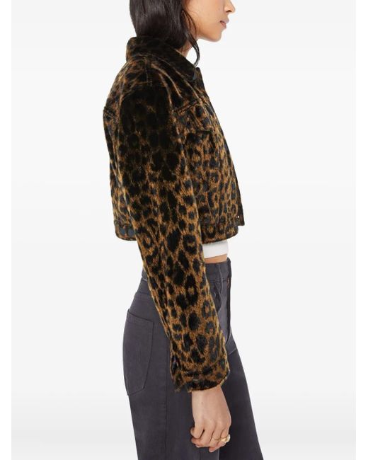 Mother Black The Short Stack Leopard Jacket