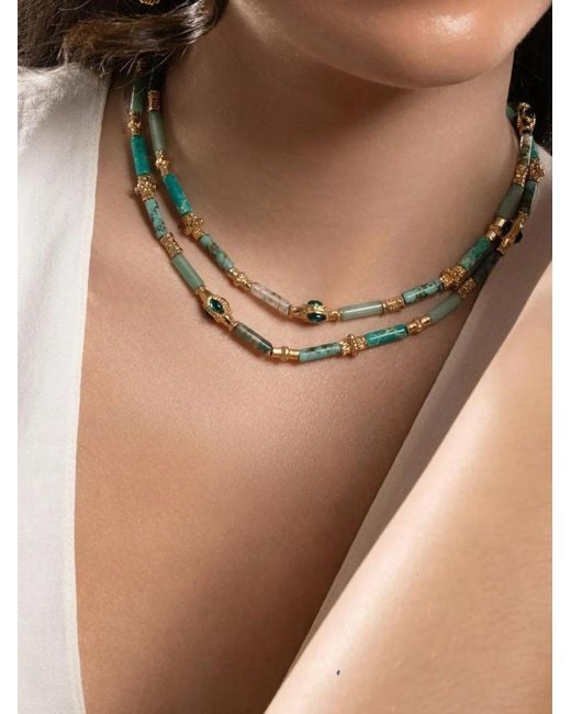 Gas Bijoux Metallic Kali Beaded Necklace