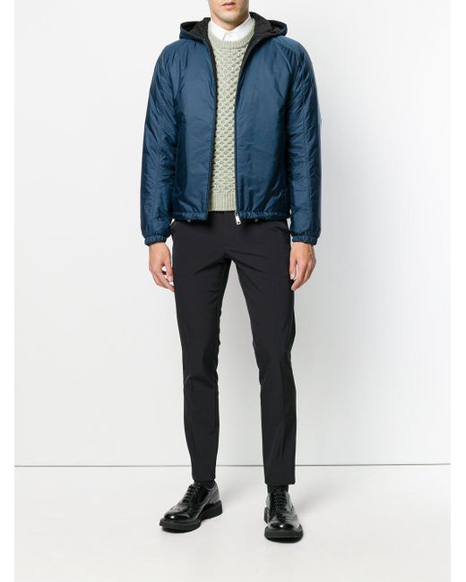 Prada Reversible Nylon Jacket in Blue for Men