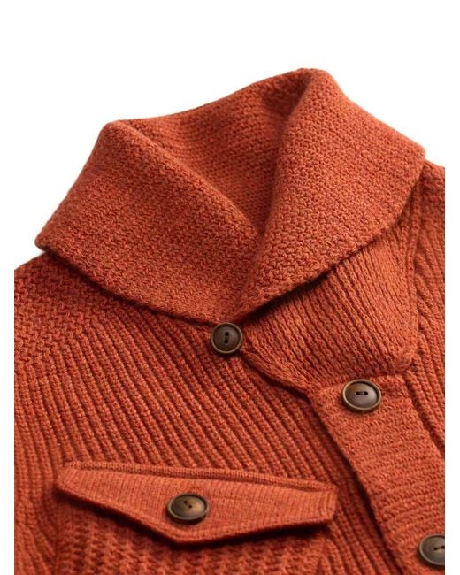 RRL Orange Buttoned Pocket Cardigan for men