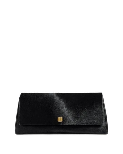 Khaite Black Audrey Leather Clutch Bag