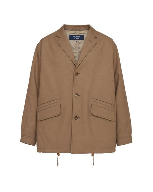 Comme des Garçons Brown Drawstring-Hem Notch-Lapels Jacket for men