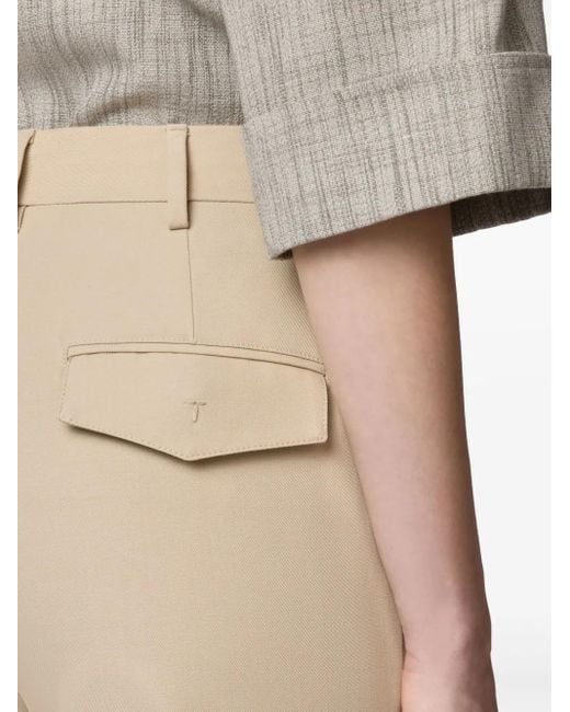 Tod's Natural Wool-Cotton Trousers