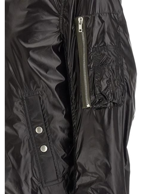 Rick Owens Black Classic Flight Bomber Jacket for men