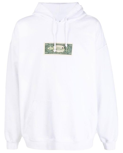 Vetements White Dollar-print Sweatshirt for men