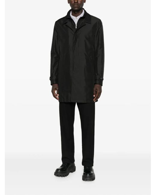 Fay Black Manteau À Fermeture Zippée for men