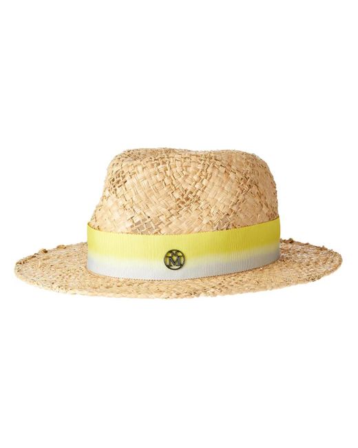 Maison Michel Natural Derek Interwoven-Design Hat