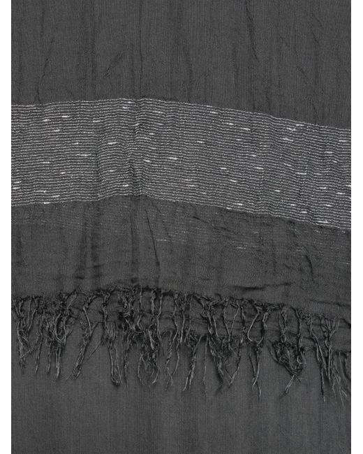 Peserico Gray Metallic-Threading Scarf