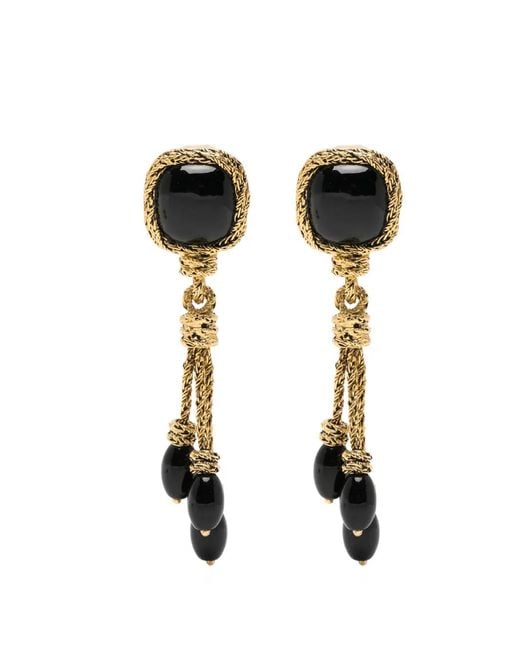 Aurelie Bidermann Black Miki Onyx Earrings