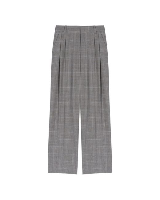 Pantalones A Cuadros Maje de color Gray