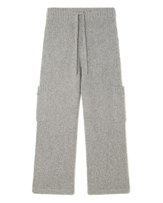 Alanui Men's Gray Drawstring Knitted Pants