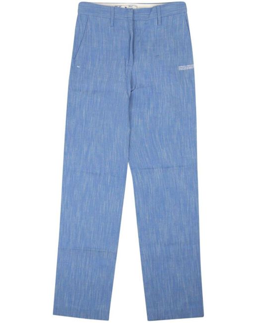 Pantalones chinos con logo estampado Off-White c/o Virgil Abloh de color Blue