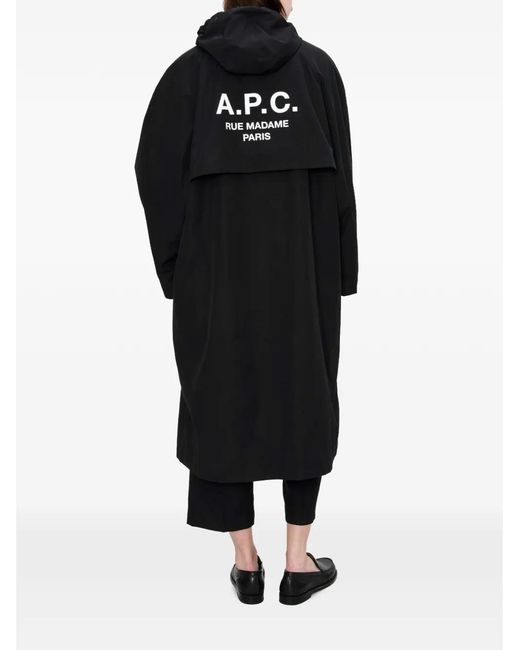 Parka Con Botones Y Logo A.P.C. de hombre de color Blue