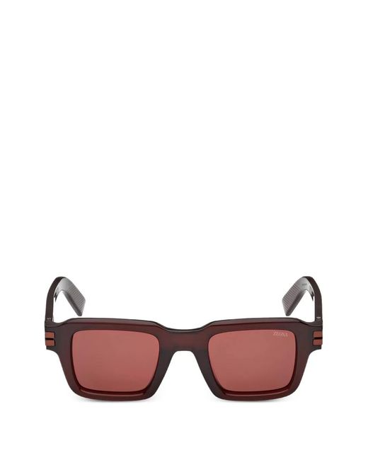 Zegna Pink Square-Frame Sunglasses for men