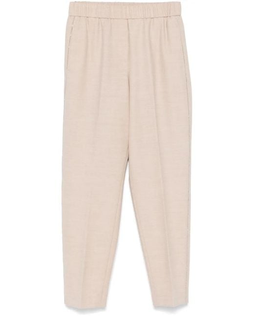 Peserico Natural Monili-Chain Trousers