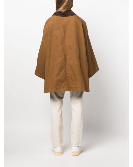Mackintosh Brown Cora Press-stud Cotton Coat