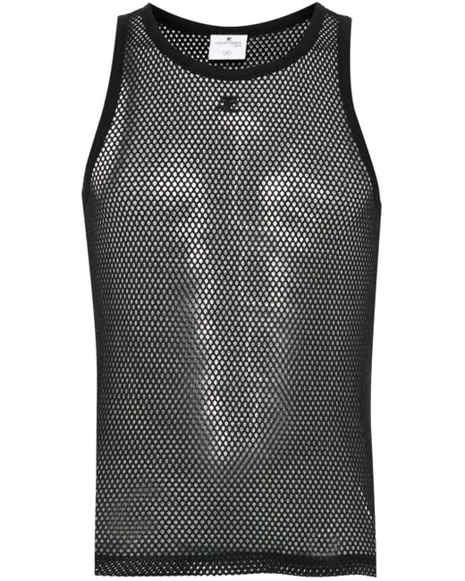 Courreges Trägershirt Aus Mesh in Gray für Herren