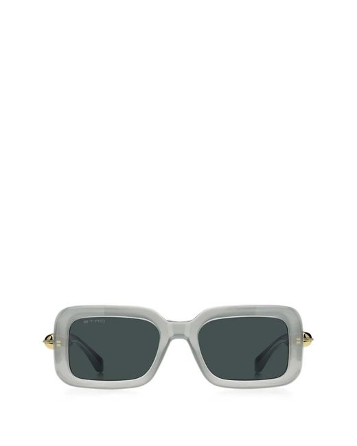 Etro Green Rectangle-Frame Sunglasses