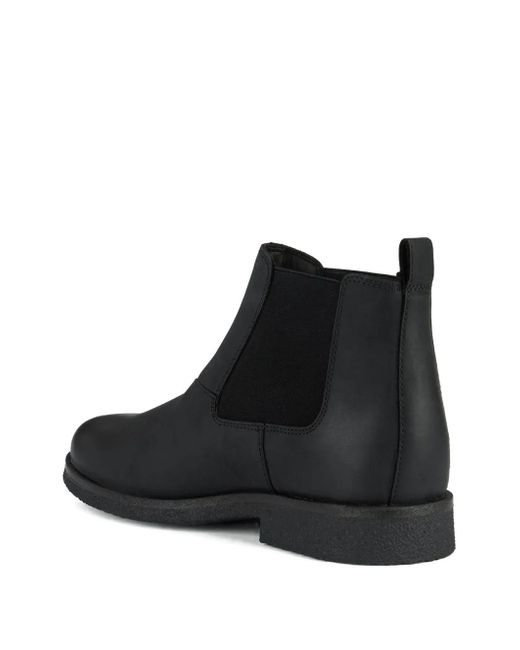 Geox Black Elastic-Panel Chelsea Boots for men