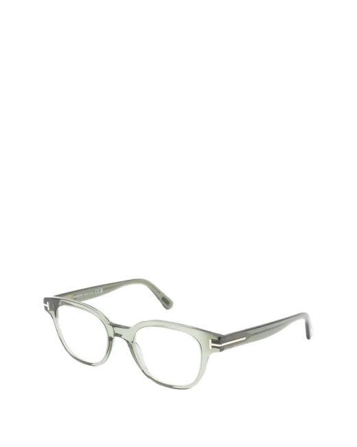 Tom Ford White Rectangle-Frame Glasses