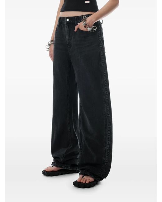 Alexander Wang Blue Wide-Leg Jeans
