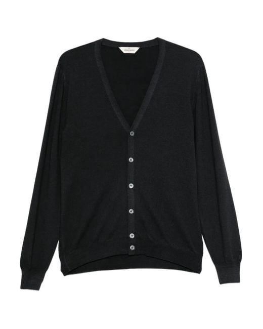 Cárdigan con cuello en V Gran Sasso de hombre de color Black