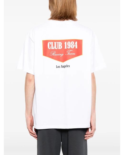 Club 1984 White Racing T-Shirt for men
