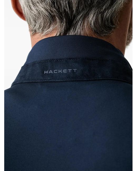 Hackett Blue Quilted Panelled Jacket for men