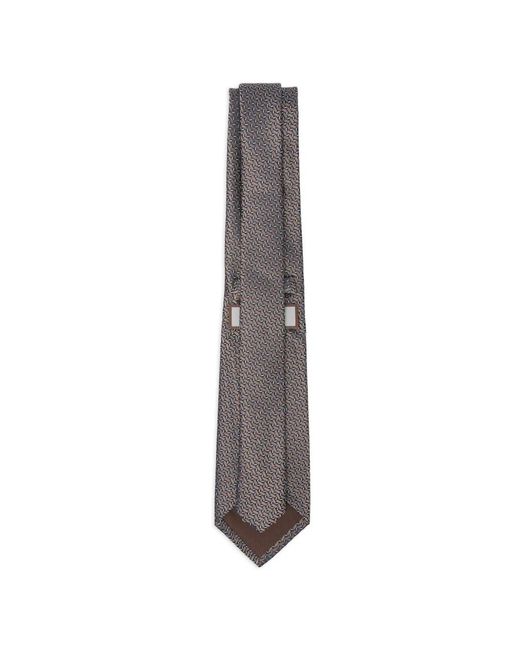 Canali White Patterned Tie for men