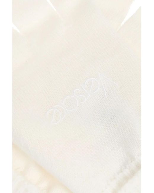 Versace リブ グローブ White
