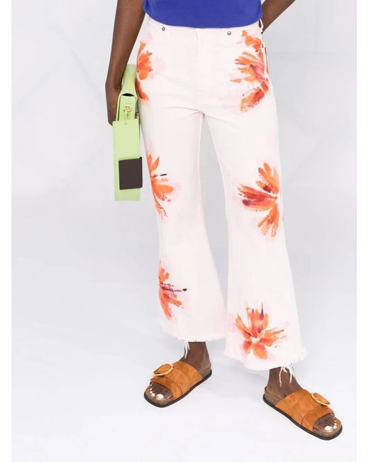 Alanui Pink Desert Island Flared Jeans