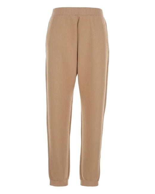 Max Mara Natural 'S Maxmara 'Violino' Pants With Elastic Waist And Logo Lettering Embroidery On The Side
