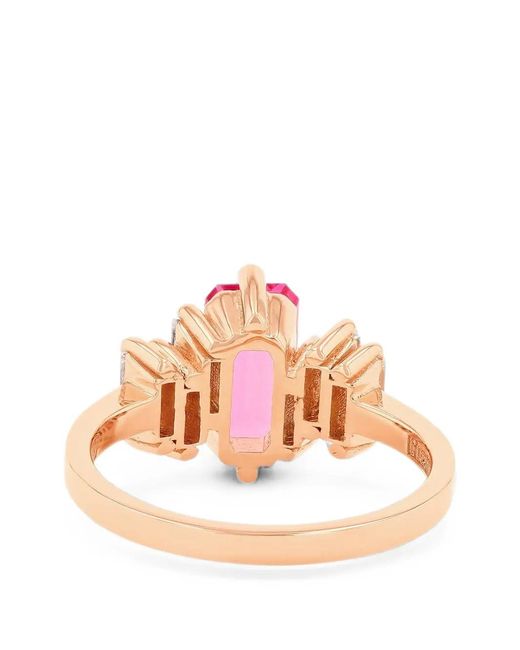 Suzanne Kalan Orange Sapphire And Diamond Ring