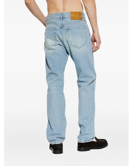 Haikure Blue Five-Pocket Straight Jeans for men