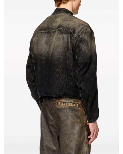 DIESEL Black D-marge-s Denim Jacket for men