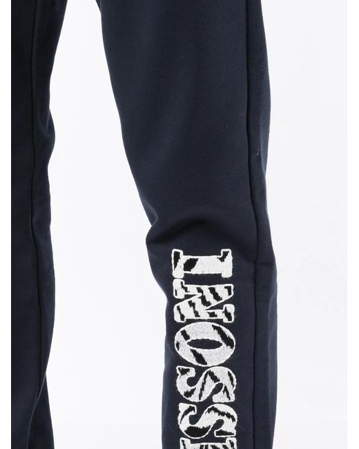 Missoni Blue Leg-Logo Track Pants for men