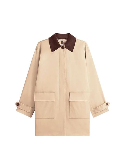 Tommy Hilfiger Natural Button Pocket Coat
