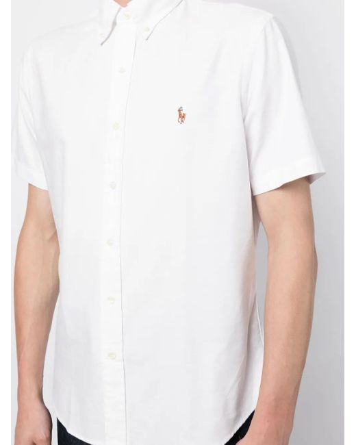 Polo Ralph Lauren Polo Pony-Embroidered Cotton Shirt in White for Men ...