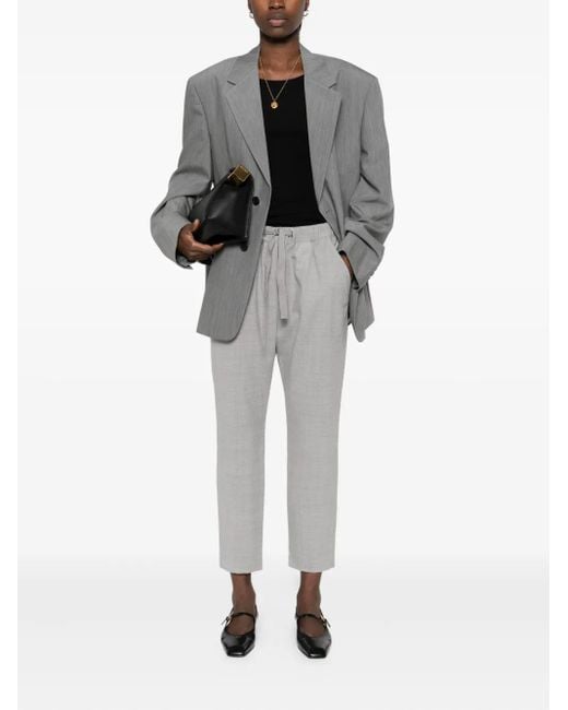 Marc O' Polo Gray Drawstring-Waist Trousers