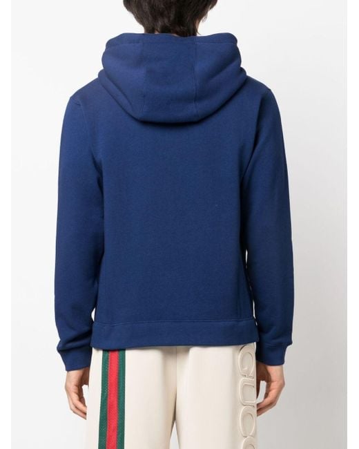 Sudadera con capucha y logo interlocking G Gucci de hombre de color Blue