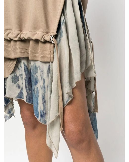 DIESEL Natural Rolly Chiffon-Trim Sweater Dress