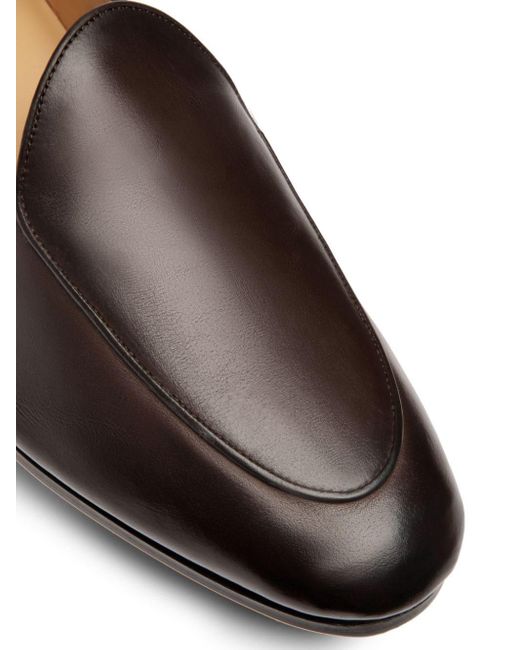 Bally Brown Plume Leather Loafers for men