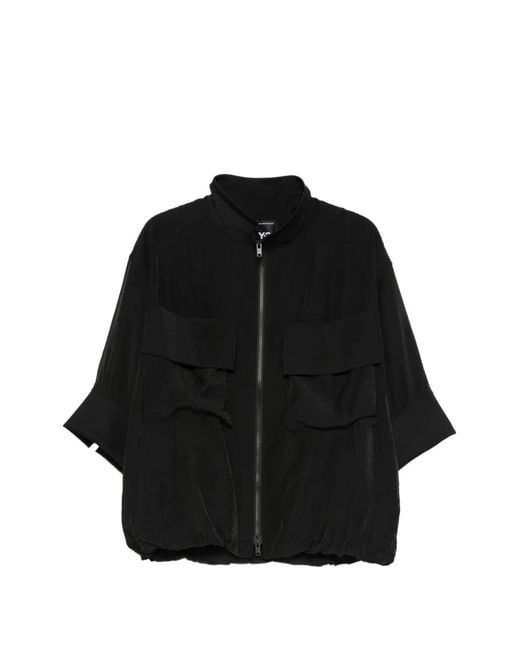 Y-3 Black Chest-Pocket Track Jacket