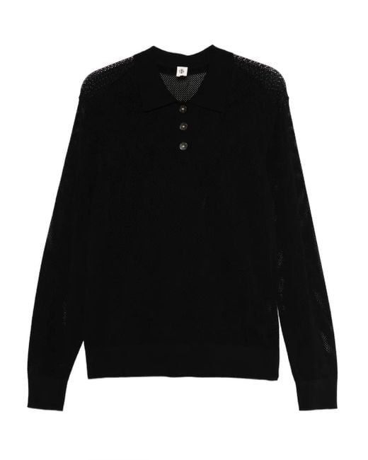 THE GARMENT メッシュ ポロシャツ Black