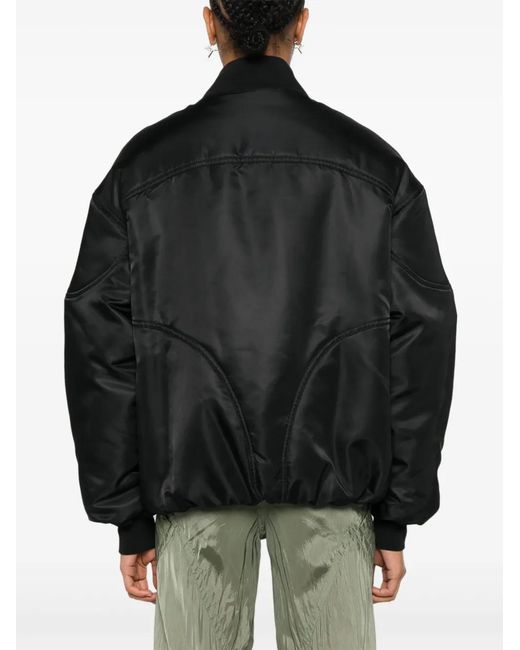 Bacon Black Padded Bomber Jacket