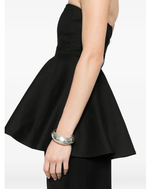 Gestuz Black Strapless Fit Flare Top