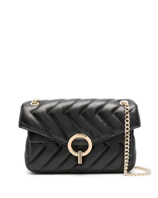 Sandro Black Gesteppte Schultertasche