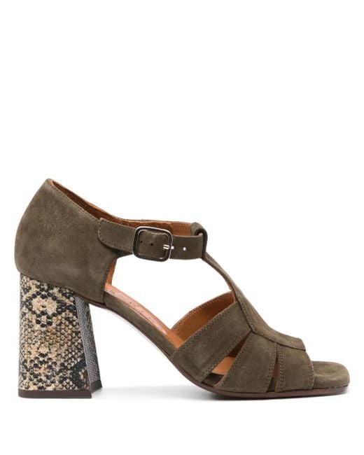 Chie Mihara Brown Pargo 85Mm Suede Sandals