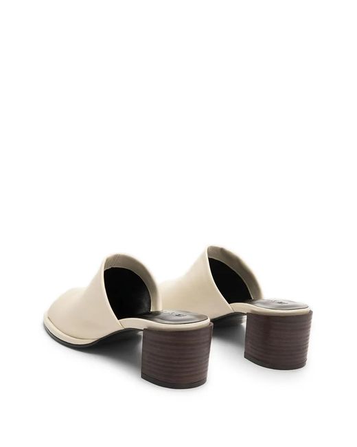By Far White Francisco Square-Toe Mules