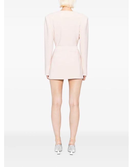 Norma Kamali Natural Kleid Mit Langen Ärmeln